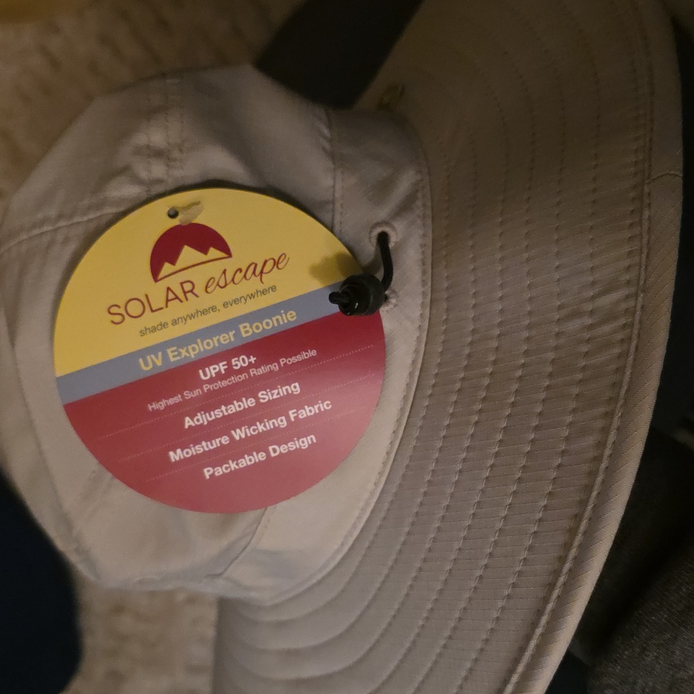 New! UV Explorer Boonie Hat with Chinstrap - Heathered Denim And Beige Available